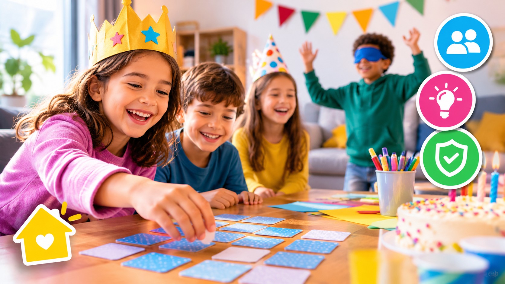 Fête joyeuse et jeux de cartes